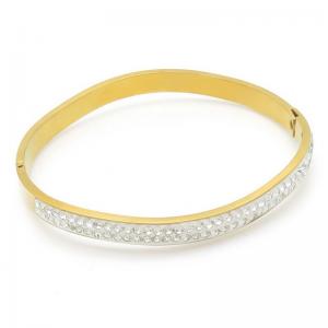 Stainless Steel Gold-plating Bangle - KB191295-WH