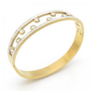 Stainless Steel Gold-plating Bangle - KB191299-WH