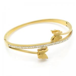 Stainless Steel Gold-plating Bangle - KB191306-WH