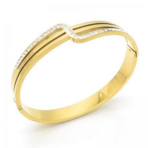 Stainless Steel Gold-plating Bangle - KB191308-WH