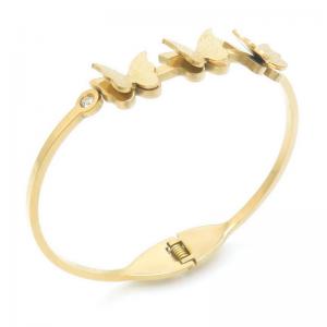 Stainless Steel Gold-plating Bangle - KB191311-WH