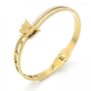 Stainless Steel Gold-plating Bangle - KB191313-WH