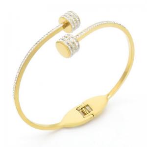 Stainless Steel Gold-plating Bangle - KB191319-WH