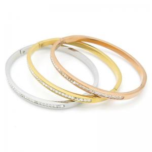 Stainless Steel Gold-plating Bangle - KB191320-WH