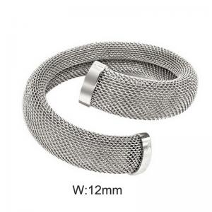 Stainless steel mesh open bracelet - KB191464-WGYS