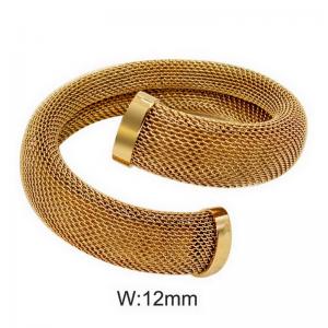 Stainless steel mesh open bracelet - KB191466-WGYS