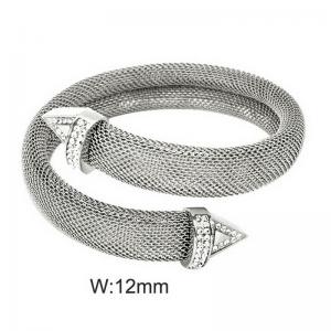 Stainless steel mesh open bracelet - KB191469-WGYS