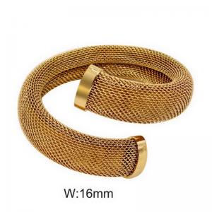 Stainless steel mesh open bracelet - KB191476-WGYS