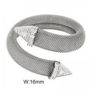 Stainless steel mesh open bracelet - KB191478-WGYS