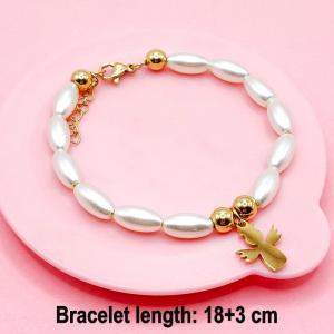 Stainless Steel Gold-plating Bracelet - KB191536-TJG