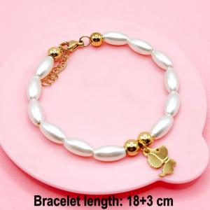 Stainless Steel Gold-plating Bracelet - KB191539-TJG