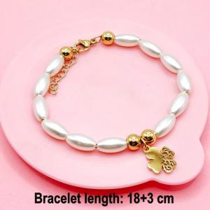 Stainless Steel Gold-plating Bracelet - KB191540-TJG