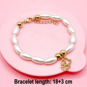 Stainless Steel Gold-plating Bracelet - KB191541-TJG