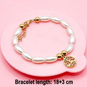 Stainless Steel Gold-plating Bracelet - KB191543-TJG