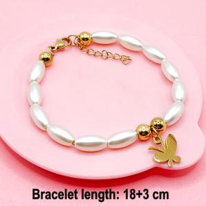 Stainless Steel Gold-plating Bracelet - KB191544-TJG