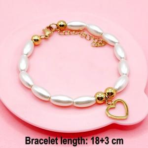 Stainless Steel Gold-plating Bracelet - KB191545-TJG