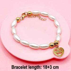 Stainless Steel Gold-plating Bracelet - KB191547-TJG