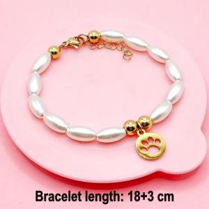 Stainless Steel Gold-plating Bracelet - KB191548-TJG