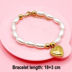 Stainless Steel Gold-plating Bracelet - KB191550-TJG