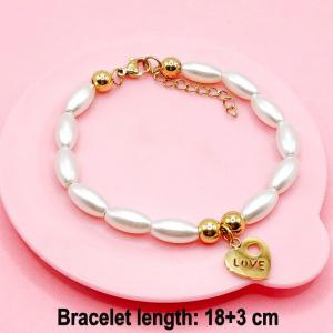 Stainless Steel Gold-plating Bracelet - KB191551-TJG