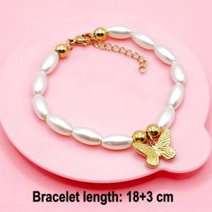 Stainless Steel Gold-plating Bracelet - KB191553-TJG