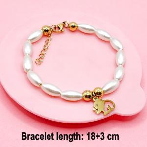 Stainless Steel Gold-plating Bracelet - KB191554-TJG