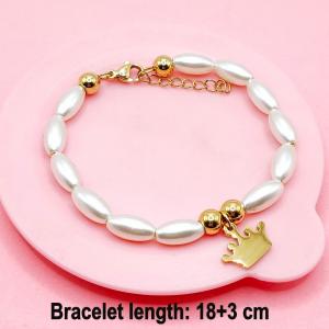 Stainless Steel Gold-plating Bracelet - KB191555-TJG