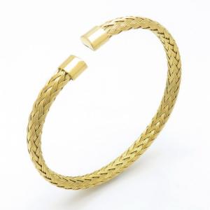 Stainless Steel Gold-plating Bangle - KB191684-HB