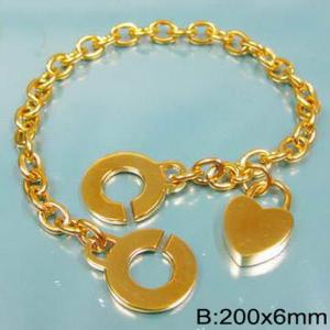 Stainless steel heart-shaped bracele - KB19316-Z