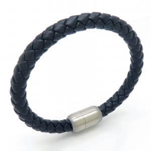 Stainless Steel Leather Bracelet - KB202393-JZ