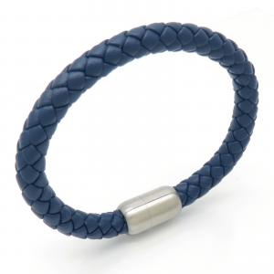 Stainless Steel Leather Bracelet - KB202394-JZ