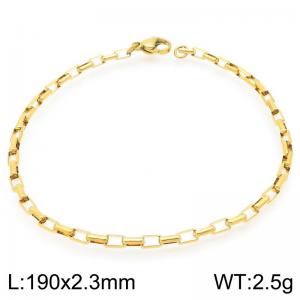 Stainless steel fashionable and simple 2.3mm long curved box chain bracelet - KB202491-Z