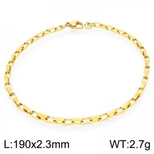 Stainless steel fashionable and simple 2.3mm wide square chain bracelet - KB202503-Z