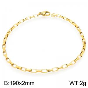 Stainless steel long box chain bracelet - KB202506-Z