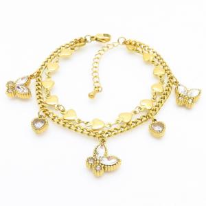 Stainless Steel Gold-plating Bracelet - KB202568-HM