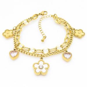 Stainless Steel Gold-plating Bracelet - KB202570-HM