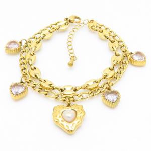 Stainless Steel Gold-plating Bracelet - KB202572-HM