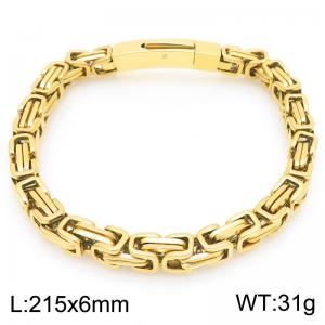 Stainless Steel Gold-plating Bracelet - KB202808-KFC