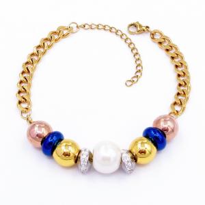 Stainless Steel Gold-plating Bracelet - KB202838-SP