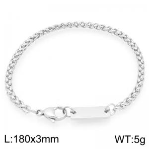 Stainless steel flower basket chain bracelet - KB203022-Z