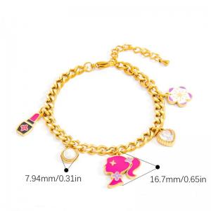 Stainless Steel Gold-plating Bracelet - KB203049-WGYYH