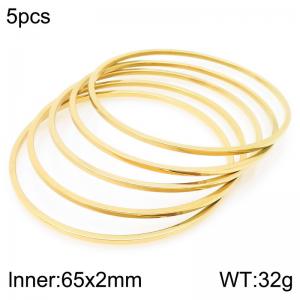 Stainless Steel Gold-plating Bangle - KB203099-LO