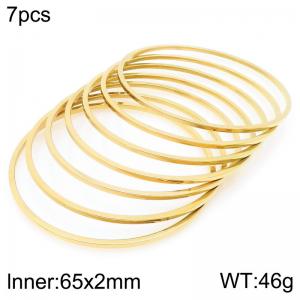 Stainless Steel Gold-plating Bangle - KB203100-LO