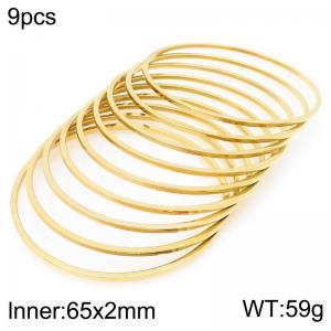 Stainless Steel Gold-plating Bangle - KB203101-LO