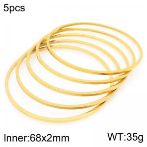 Stainless Steel Gold-plating Bangle - KB203105-LO