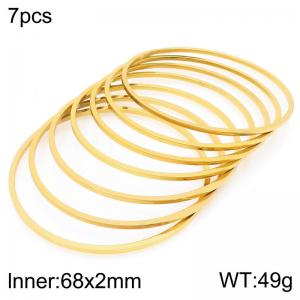 Stainless Steel Gold-plating Bangle - KB203106-LO