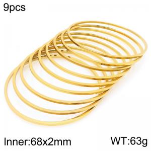 Stainless Steel Gold-plating Bangle - KB203107-LO