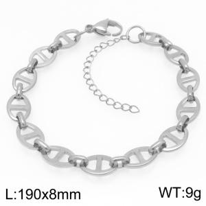 Simple and stylish stainless steel thin Japanese chain bracelet - KB203439-Z