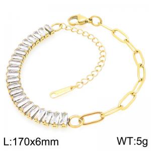 Stainless Steel Stone Bracelet - KB203561-Z