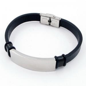 Stainless Steel Leather Bracelet - KB203985-CX